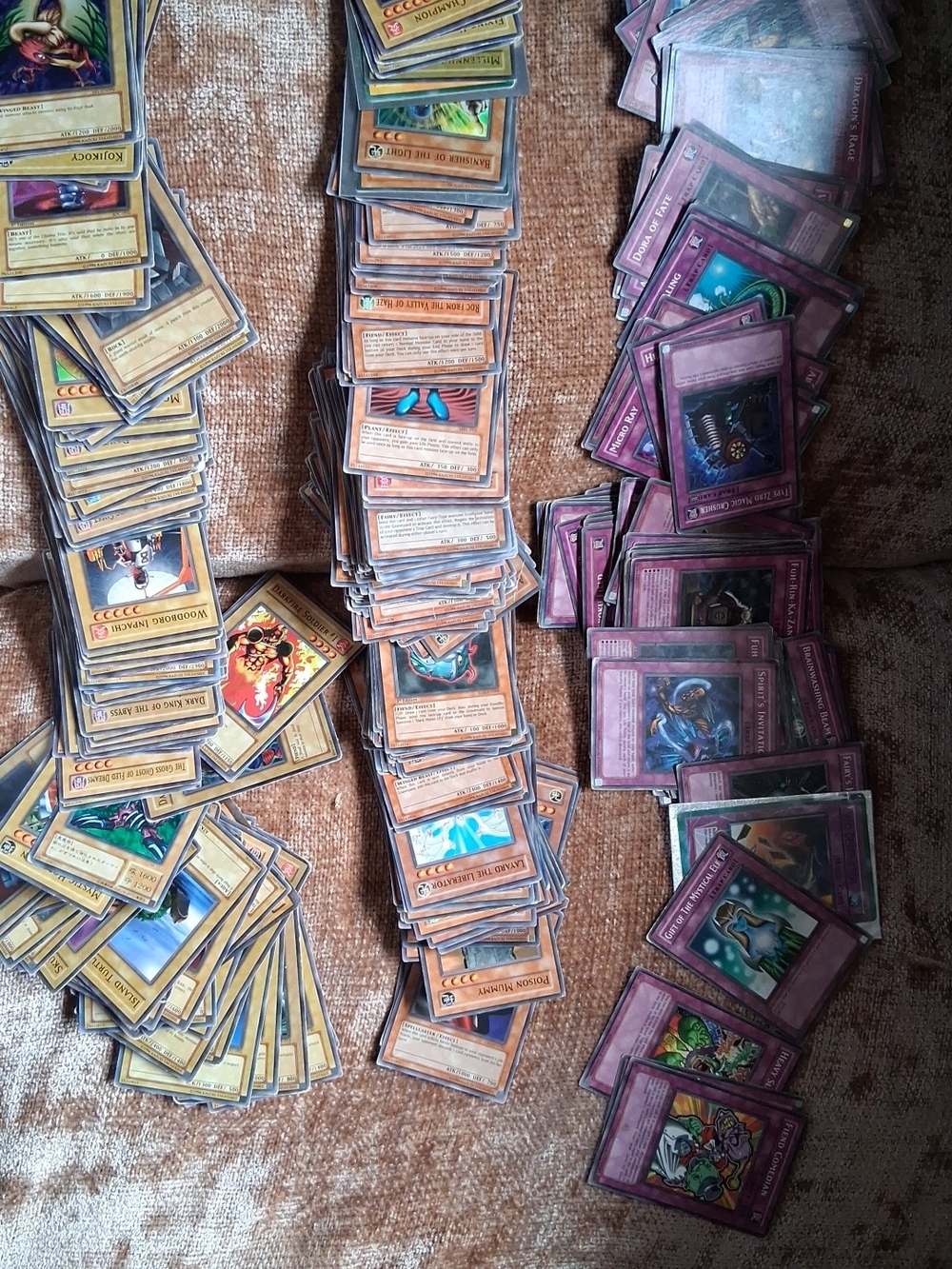 Collectible Trading Card Game Lot - Yellow, Orange, Purple Cards